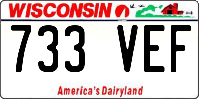 WI license plate 733VEF