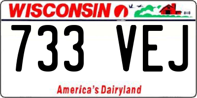 WI license plate 733VEJ
