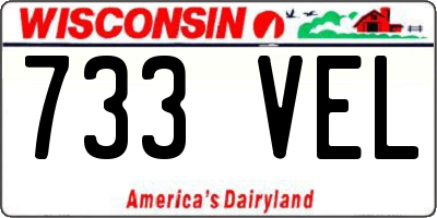 WI license plate 733VEL
