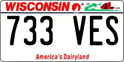 WI license plate 733VES