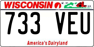 WI license plate 733VEU
