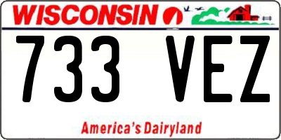 WI license plate 733VEZ