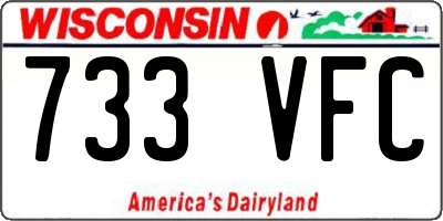 WI license plate 733VFC