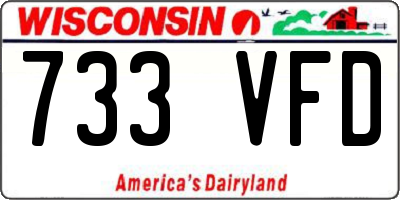 WI license plate 733VFD