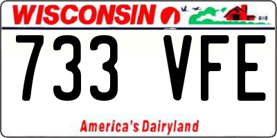WI license plate 733VFE