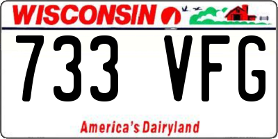 WI license plate 733VFG
