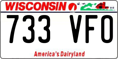WI license plate 733VFO