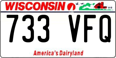 WI license plate 733VFQ