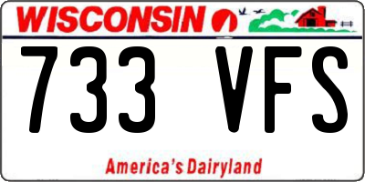 WI license plate 733VFS