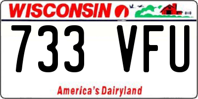 WI license plate 733VFU