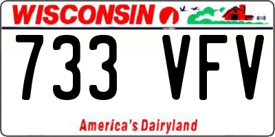 WI license plate 733VFV