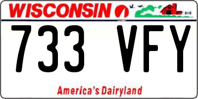 WI license plate 733VFY
