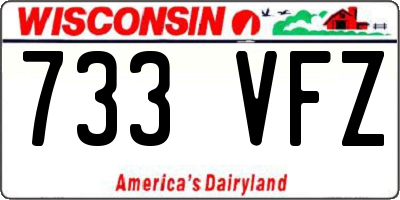 WI license plate 733VFZ