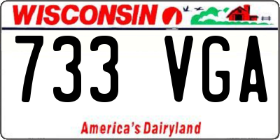 WI license plate 733VGA