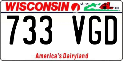 WI license plate 733VGD
