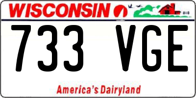 WI license plate 733VGE