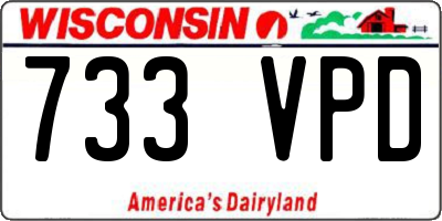 WI license plate 733VPD
