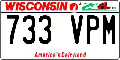 WI license plate 733VPM