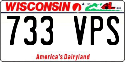 WI license plate 733VPS