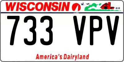 WI license plate 733VPV
