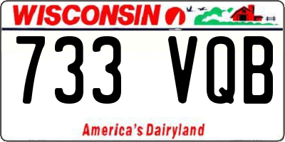 WI license plate 733VQB
