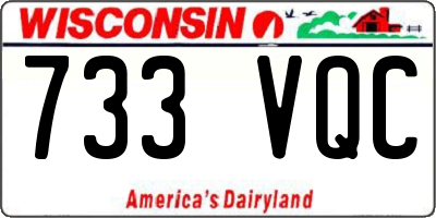 WI license plate 733VQC