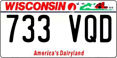 WI license plate 733VQD