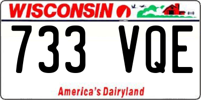 WI license plate 733VQE