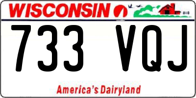 WI license plate 733VQJ