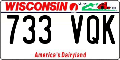 WI license plate 733VQK