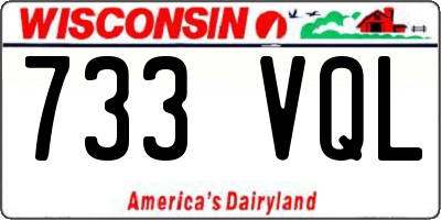 WI license plate 733VQL
