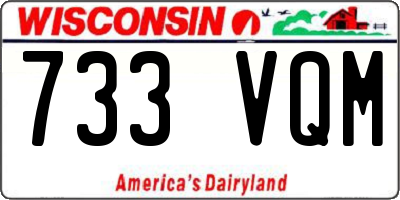 WI license plate 733VQM