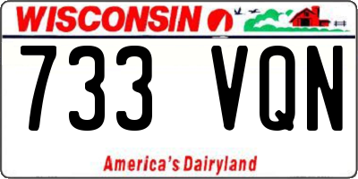 WI license plate 733VQN