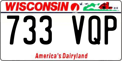 WI license plate 733VQP