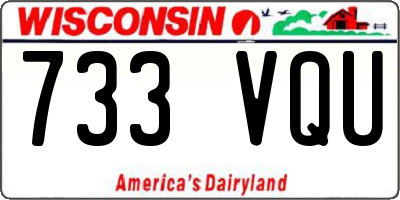 WI license plate 733VQU
