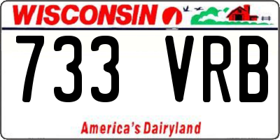 WI license plate 733VRB