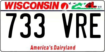 WI license plate 733VRE