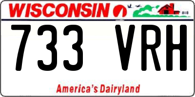 WI license plate 733VRH