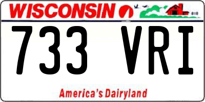 WI license plate 733VRI