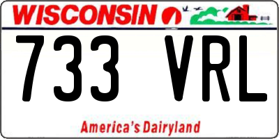 WI license plate 733VRL