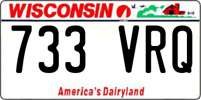 WI license plate 733VRQ