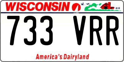WI license plate 733VRR
