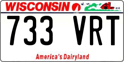 WI license plate 733VRT