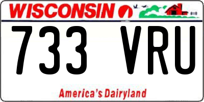 WI license plate 733VRU