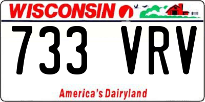 WI license plate 733VRV