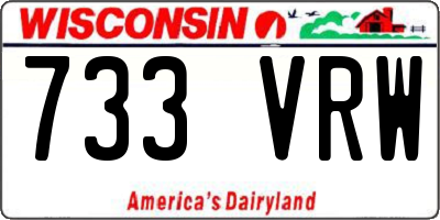 WI license plate 733VRW