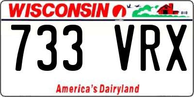 WI license plate 733VRX