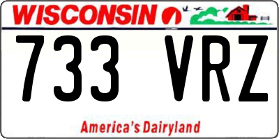 WI license plate 733VRZ