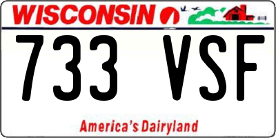 WI license plate 733VSF