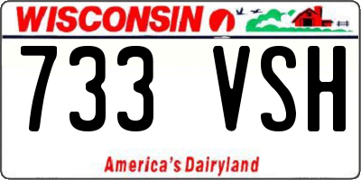 WI license plate 733VSH